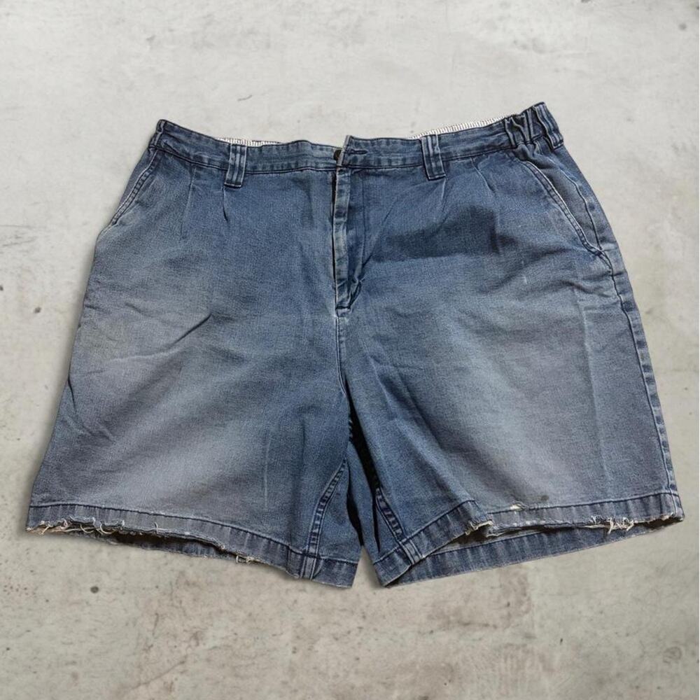 Vintage Knights Bridge Pleated Denim Jorts Mens 40 Baggy